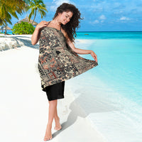 Hawaiian Quilt Sarong Hibiscus Kakau Vintage Style - Wonder Print Shop