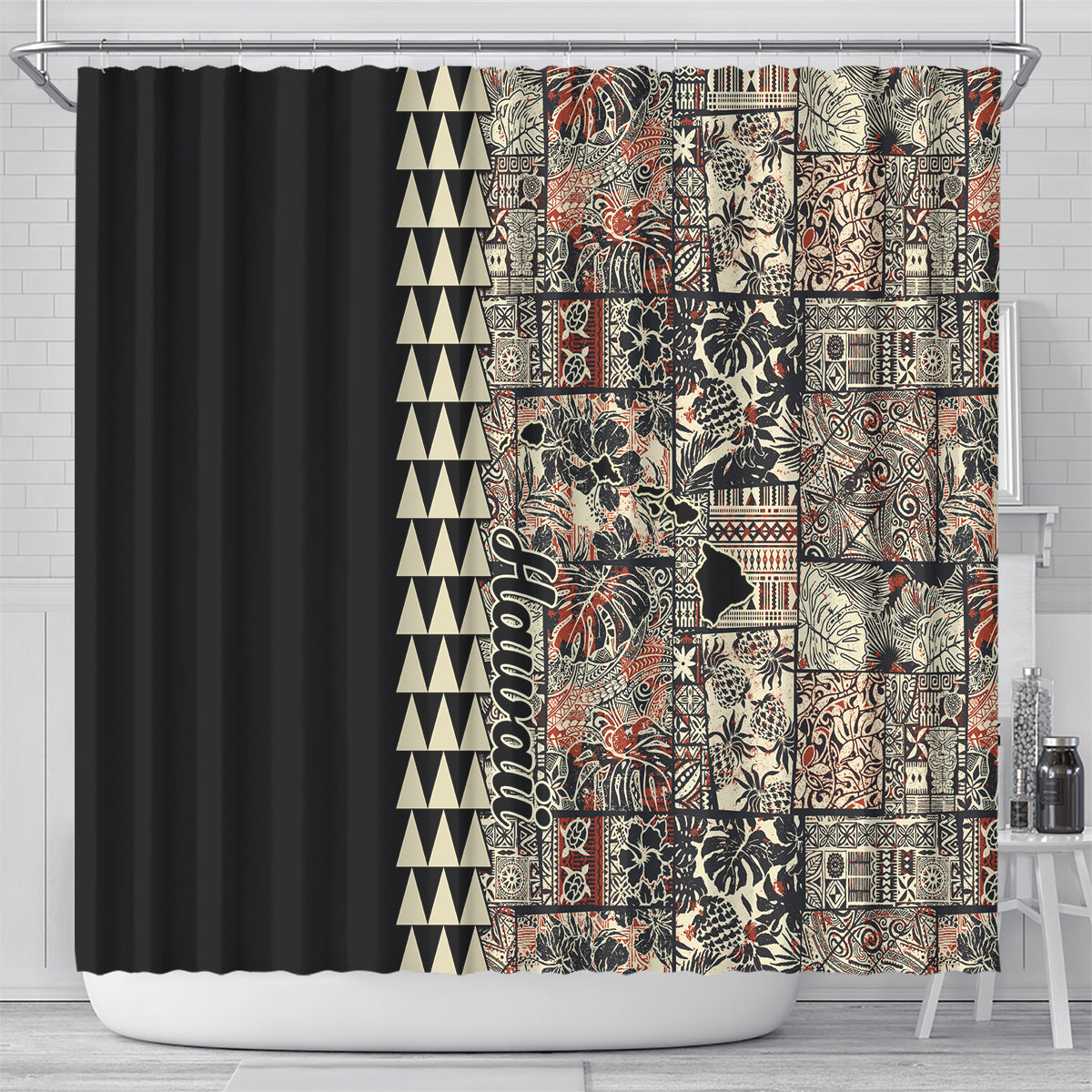 hawaiian-quilt-shower-curtain-hibiscus-kakau-vintage-style