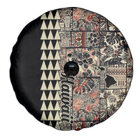 Hawaiian Quilt Spare Tire Cover Hibiscus Kakau Vintage Style - Wonder Print Shop