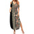 Hawaiian Quilt Summer Maxi Dress Hibiscus Kakau Vintage Style - Wonder Print Shop
