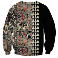 Hawaiian Quilt Sweatshirt Hibiscus Kakau Vintage Style - Wonder Print Shop