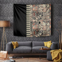 Hawaiian Quilt Tapestry Hibiscus Kakau Vintage Style - Wonder Print Shop