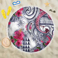 Hawaii Kakau Mix Paisley Pattern Beach Blanket Polynesian Tropical Unique Style - Wonder Print Shop