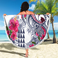 Hawaii Kakau Mix Paisley Pattern Beach Blanket Polynesian Tropical Unique Style - Wonder Print Shop