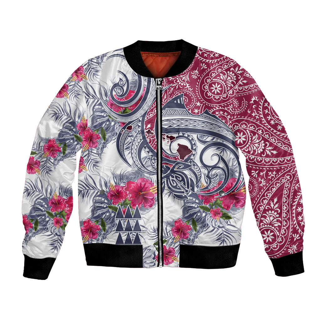 Hawaii Kakau Mix Paisley Pattern Bomber Jacket Polynesian Tropical Unique Style - Wonder Print Shop
