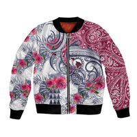 Hawaii Kakau Mix Paisley Pattern Bomber Jacket Polynesian Tropical Unique Style - Wonder Print Shop
