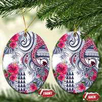 Hawaii Kakau Mix Paisley Pattern Ceramic Ornament Polynesian Tropical Unique Style - Wonder Print Shop