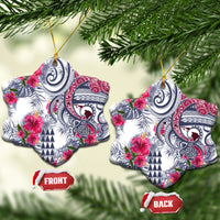 Hawaii Kakau Mix Paisley Pattern Ceramic Ornament Polynesian Tropical Unique Style - Wonder Print Shop