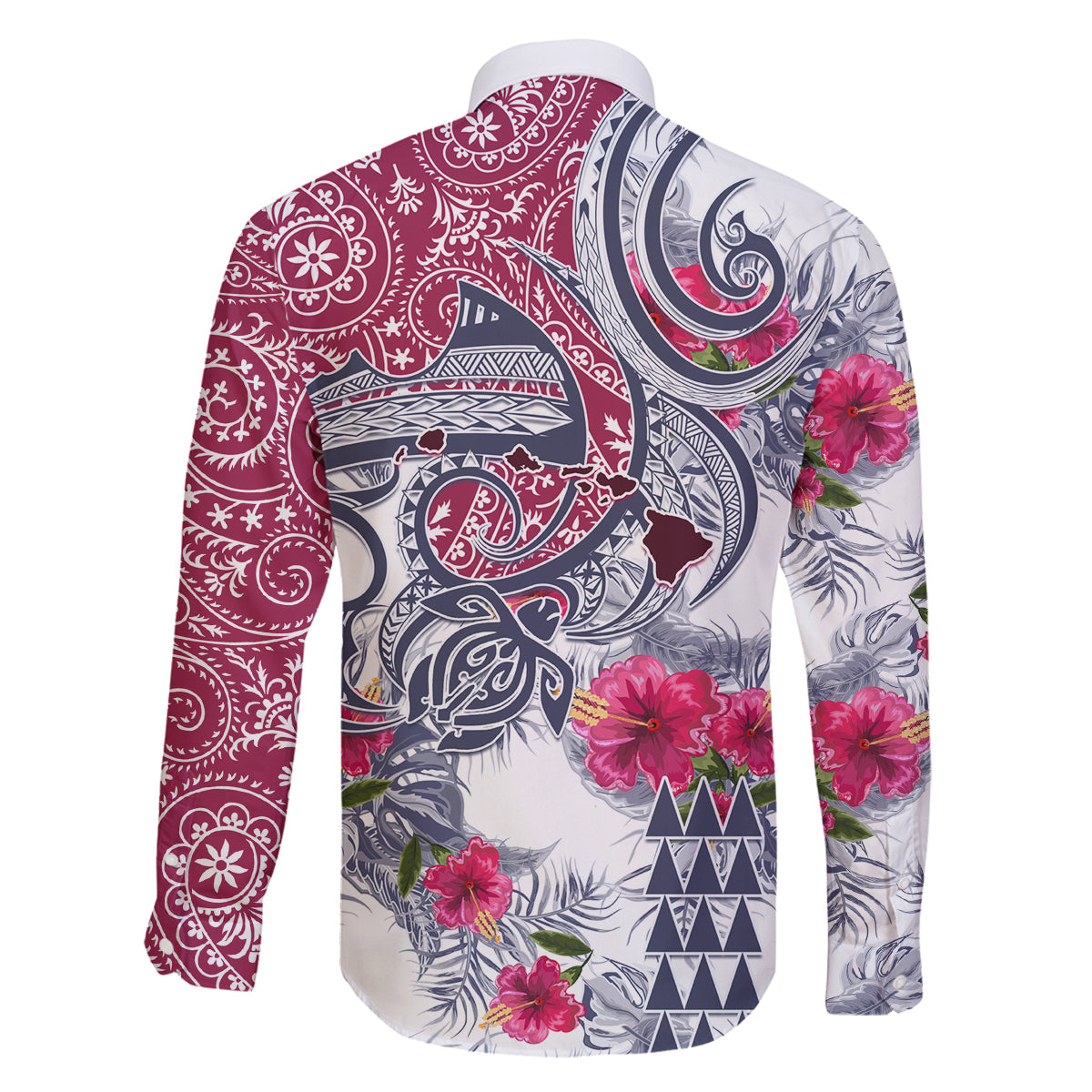 Hawaii Kakau Mix Paisley Pattern Family Matching Off Shoulder Short Dress and Hawaiian Shirt Polynesian Tropical Unique Style - Wonder Print Shop