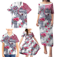 Hawaii Kakau Mix Paisley Pattern Family Matching Puletasi Dress and Hawaiian Shirt Polynesian Tropical Unique Style - Wonder Print Shop