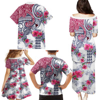 Hawaii Kakau Mix Paisley Pattern Family Matching Puletasi Dress and Hawaiian Shirt Polynesian Tropical Unique Style - Wonder Print Shop