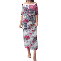 Hawaii Kakau Mix Paisley Pattern Family Matching Puletasi Dress and Hawaiian Shirt Polynesian Tropical Unique Style - Wonder Print Shop