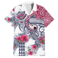 Hawaii Kakau Mix Paisley Pattern Family Matching Short Sleeve Bodycon Dress and Hawaiian Shirt Polynesian Tropical Unique Style - Wonder Print Shop
