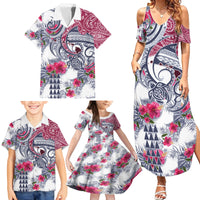 Hawaii Kakau Mix Paisley Pattern Family Matching Summer Maxi Dress and Hawaiian Shirt Polynesian Tropical Unique Style - Wonder Print Shop