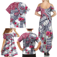 Hawaii Kakau Mix Paisley Pattern Family Matching Summer Maxi Dress and Hawaiian Shirt Polynesian Tropical Unique Style - Wonder Print Shop