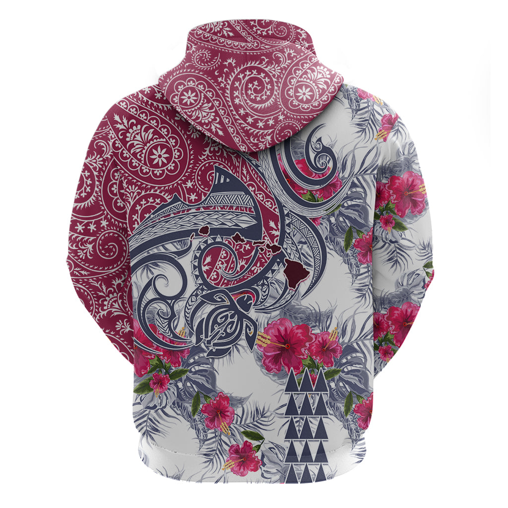 Hawaii Kakau Mix Paisley Pattern Hoodie Polynesian Tropical Unique Style - Wonder Print Shop