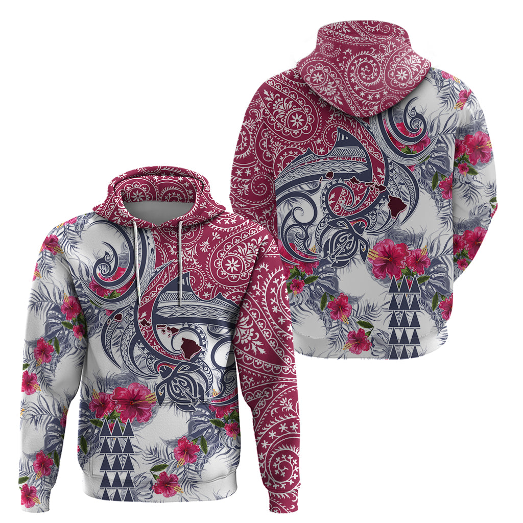 Hawaii Kakau Mix Paisley Pattern Hoodie Polynesian Tropical Unique Style - Wonder Print Shop
