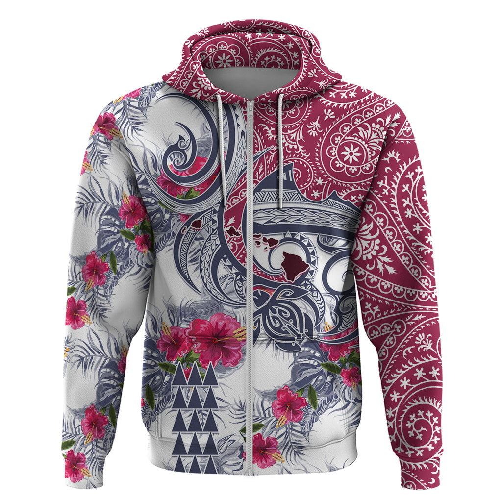 Hawaii Kakau Mix Paisley Pattern Hoodie Polynesian Tropical Unique Style - Wonder Print Shop