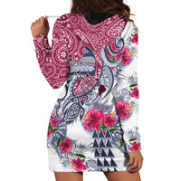 Hawaii Kakau Mix Paisley Pattern Hoodie Dress Polynesian Tropical Unique Style - Wonder Print Shop