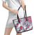 Hawaii Kakau Mix Paisley Pattern Leather Tote Bag Polynesian Tropical Unique Style - Wonder Print Shop