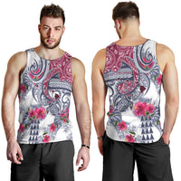 Hawaii Kakau Mix Paisley Pattern Men Tank Top Polynesian Tropical Unique Style - Wonder Print Shop