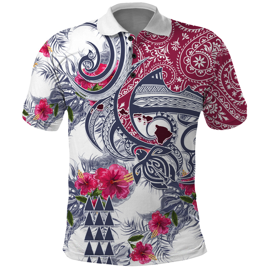 Hawaii Kakau Mix Paisley Pattern Polo Shirt Polynesian Tropical Unique Style - Wonder Print Shop