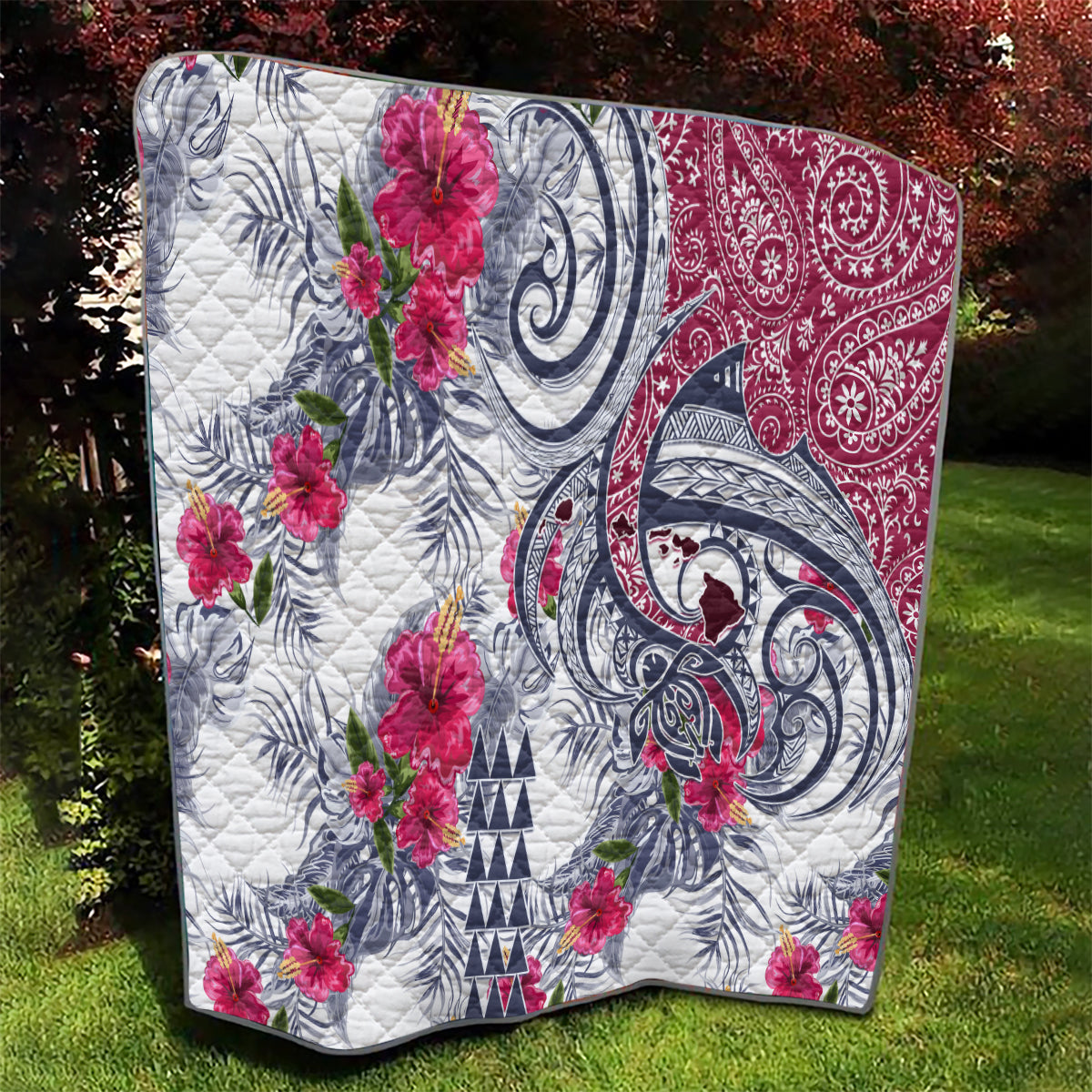 Hawaii Kakau Mix Paisley Pattern Quilt Polynesian Tropical Unique Style - Wonder Print Shop