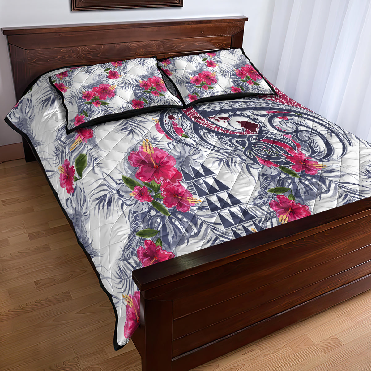 Hawaii Kakau Mix Paisley Pattern Quilt Bed Set Polynesian Tropical Unique Style - Wonder Print Shop