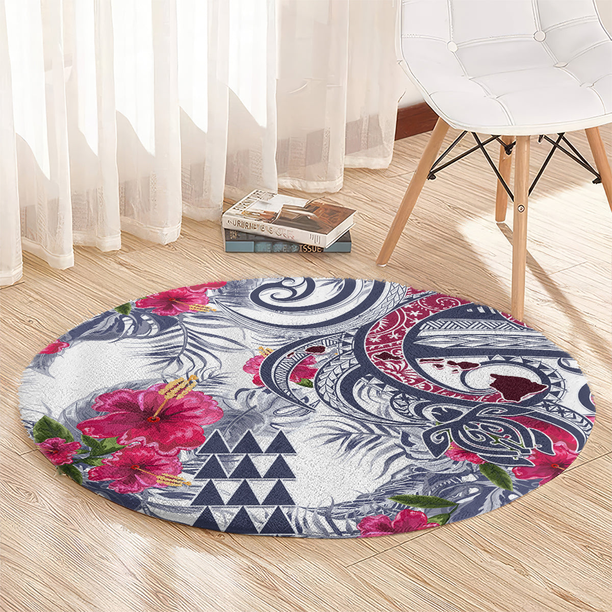 hawaii-kakau-mix-paisley-pattern-round-carpet-polynesian-tropical-unique-style