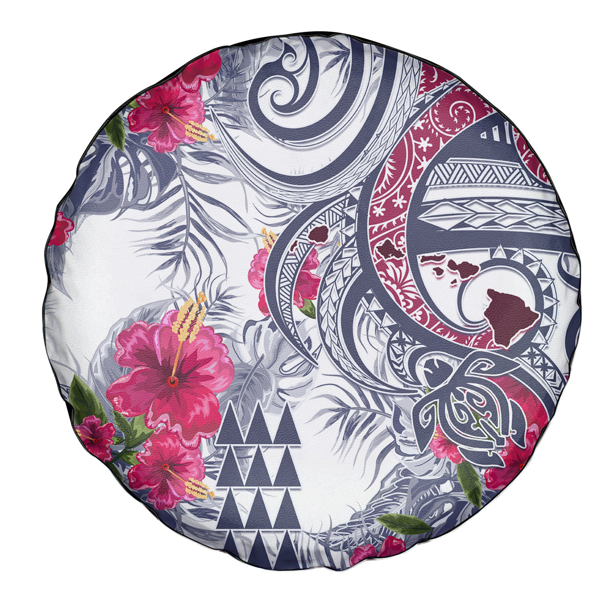 Hawaii Kakau Mix Paisley Pattern Spare Tire Cover Polynesian Tropical Unique Style - Wonder Print Shop