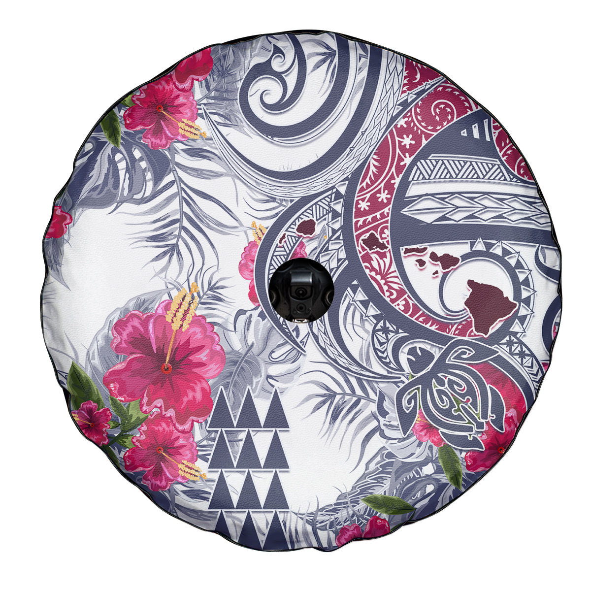 Hawaii Kakau Mix Paisley Pattern Spare Tire Cover Polynesian Tropical Unique Style - Wonder Print Shop