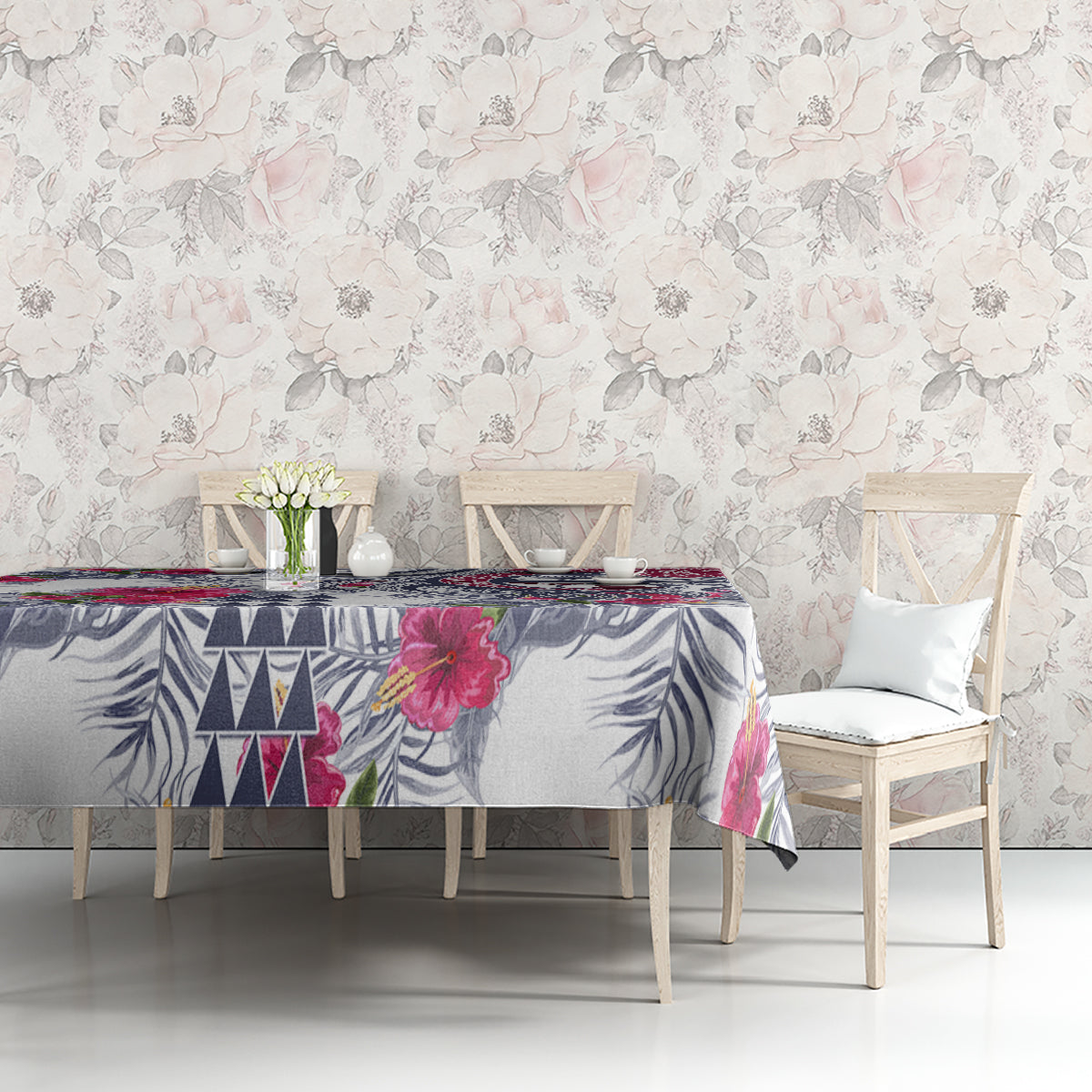 Hawaii Kakau Mix Paisley Pattern Tablecloth Polynesian Tropical Unique Style - Wonder Print Shop