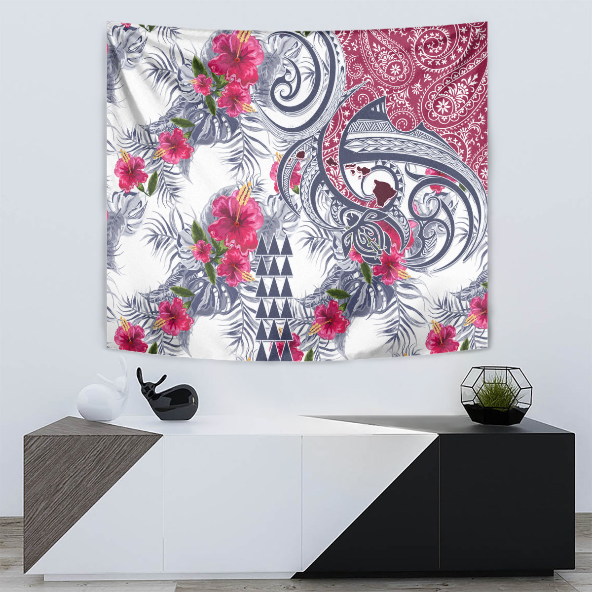 Hawaii Kakau Mix Paisley Pattern Tapestry Polynesian Tropical Unique Style - Wonder Print Shop