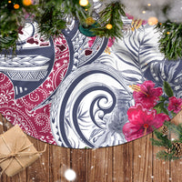Hawaii Kakau Mix Paisley Pattern Tree Skirt Polynesian Tropical Unique Style - Wonder Print Shop