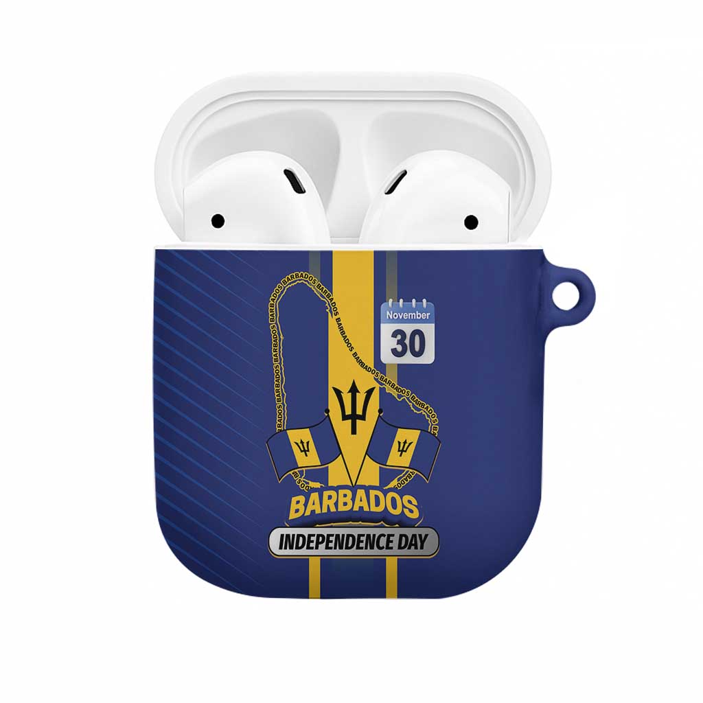 Barbados 30th November AirPods Case Independence Day Flag Map - Wonder Print Shop
