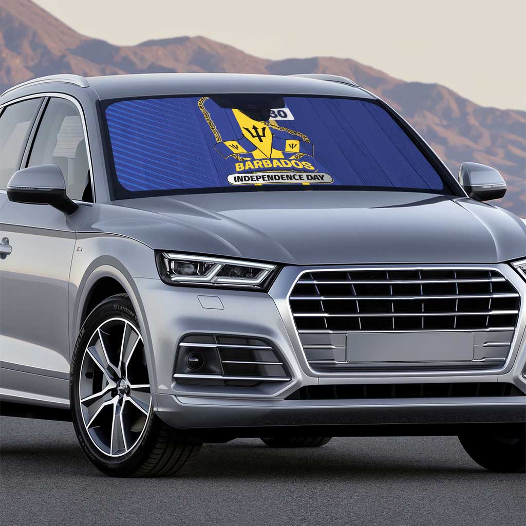 Barbados 30th November Auto Sun Shade Independence Day Flag Map - Wonder Print Shop