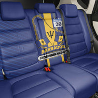 Barbados 30th November Back Car Seat Cover Independence Day Flag Map - Wonder Print Shop