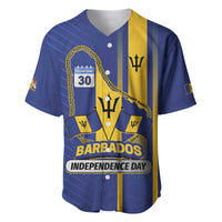 Personalized Barbados 30th November Baseball Jersey Independence Day Flag Map - Wonder Print Shop