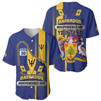 Personalized Barbados 30th November Baseball Jersey Independence Day Flag Map - Wonder Print Shop