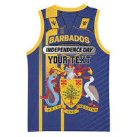 Personalized Barbados 30th November Basketball Jersey Independence Day Flag Map - Wonder Print Shop