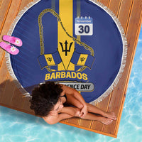 Barbados 30th November Beach Blanket Independence Day Flag Map - Wonder Print Shop
