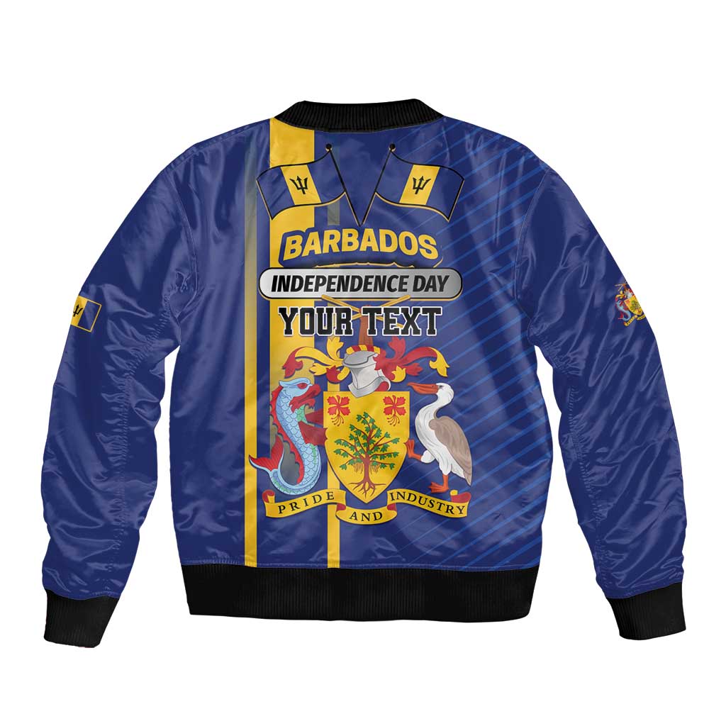 Personalized Barbados 30th November Bomber Jacket Independence Day Flag Map - Wonder Print Shop