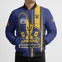 Personalized Barbados 30th November Bomber Puffer Jacket Independence Day Flag Map - Wonder Print Shop