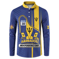 Personalized Barbados 30th November Button Sweatshirt Independence Day Flag Map - Wonder Print Shop