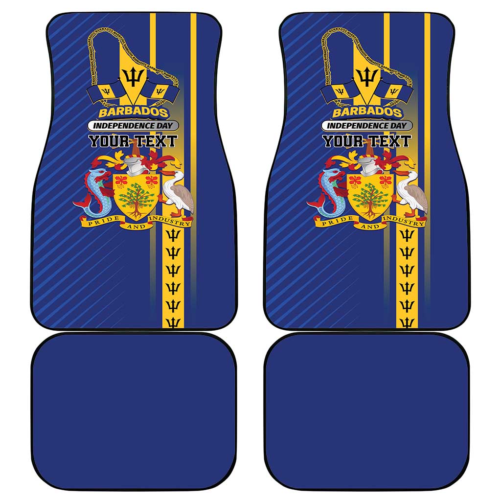 Personalized Barbados 30th November Car Mats Independence Day Flag Map - Wonder Print Shop