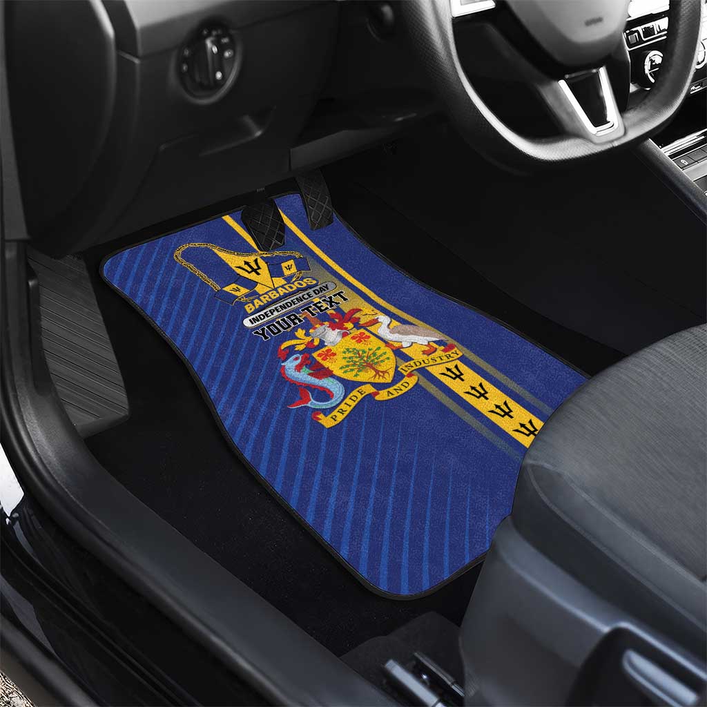 Personalized Barbados 30th November Car Mats Independence Day Flag Map - Wonder Print Shop