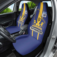 Barbados 30th November Car Seat Cover Independence Day Flag Map - Wonder Print Shop
