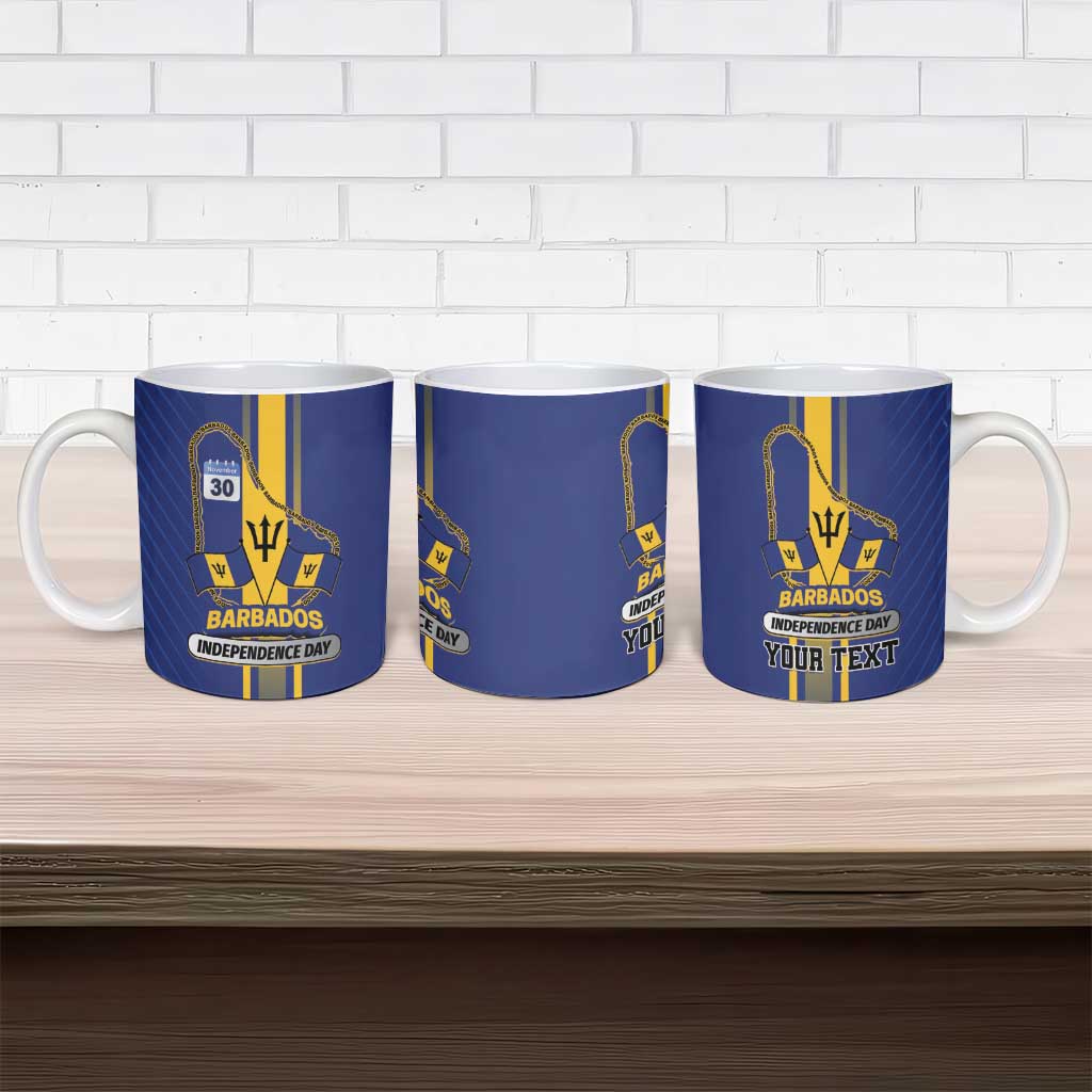 Personalized Barbados 30th November Ceramic Mug Independence Day Flag Map - Wonder Print Shop