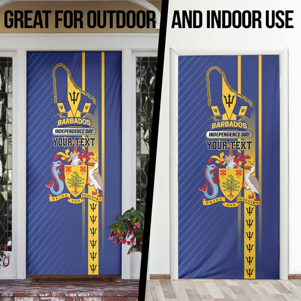 Personalized Barbados 30th November Door Cover Independence Day Flag Map - Wonder Print Shop