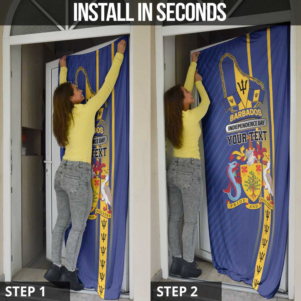 Personalized Barbados 30th November Door Cover Independence Day Flag Map - Wonder Print Shop